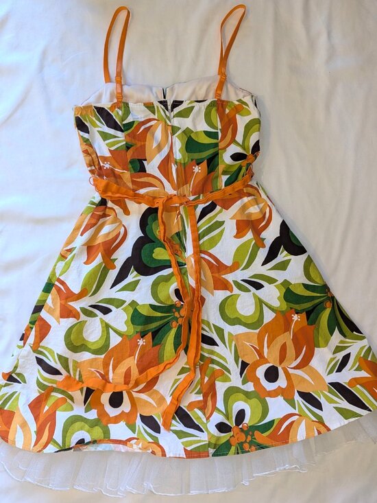 City Triangles Vintage Mini Dress Tropical Floral Print | 9/10 - Picture 2 of 5